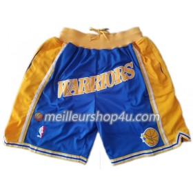 Homme NBA Golden State Warriors Shorts à poche Bleu Swingman